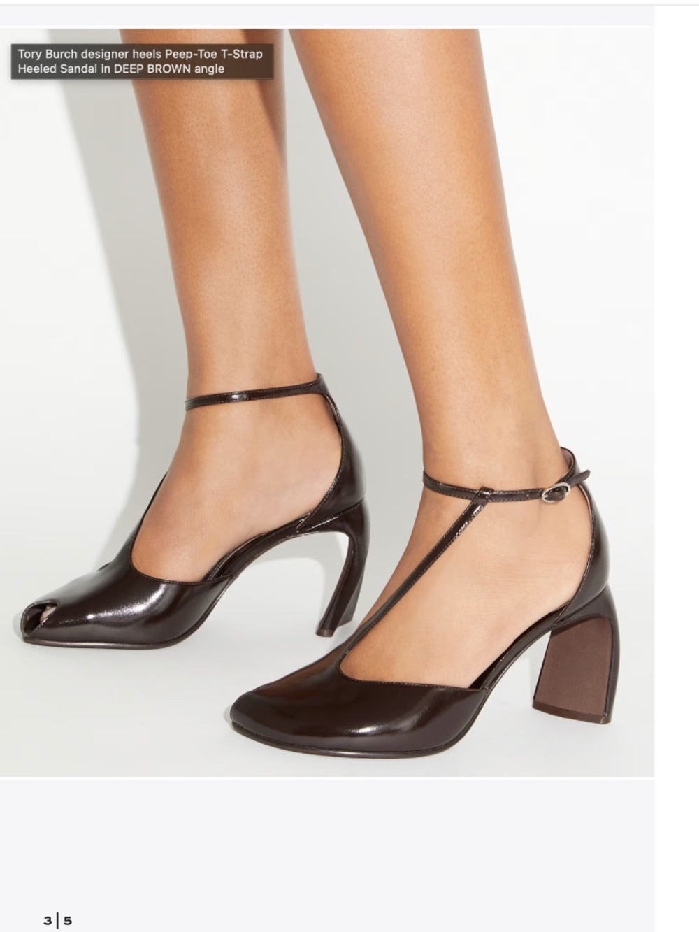 Tory Burch T-Strap Peep Toe Heels (Fall 2025) - Picture 2 of 5